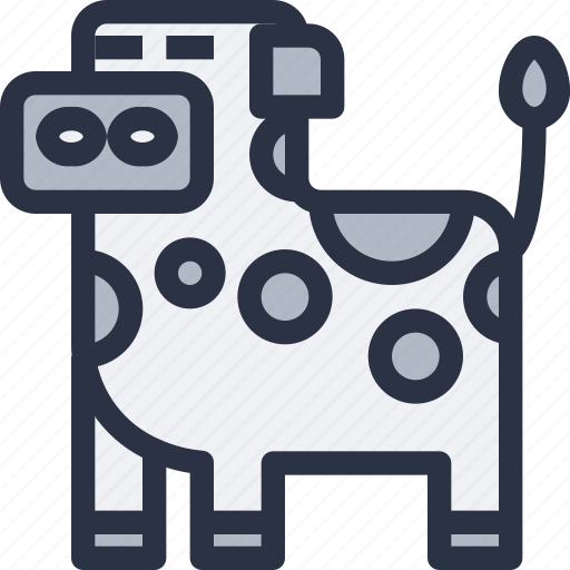 Animal, colored, cow, sharp edge icon - Download on Iconfinder