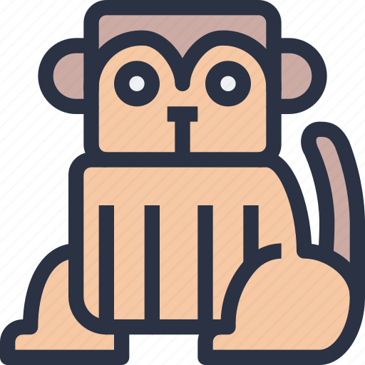 Animal, colored, monkey, sharp edge icon - Download on Iconfinder
