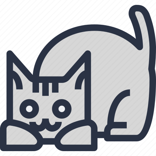 Animal, cat, colored, sharp edge icon - Download on Iconfinder