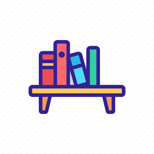 Books, furniture, outline, room, shelf, small, wall icon - Download on Iconfinder