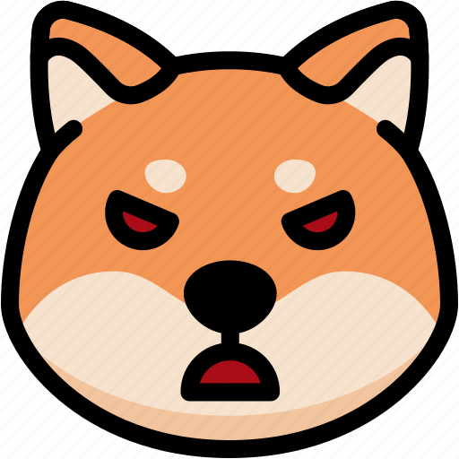 Angry, dog, emoji, emotion, expression, face, feeling icon - Download on Iconfinder