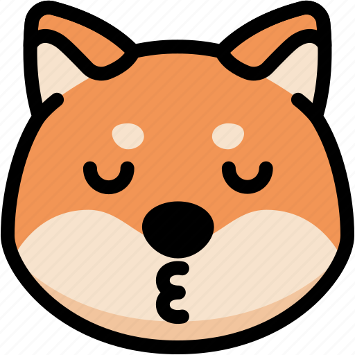 Emoji, emotion, expression, face, feeling, kiss, shiba icon - Download on Iconfinder