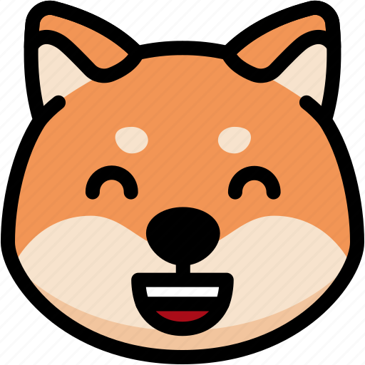 Emoji, emotion, expression, face, feeling, laughing, shiba icon - Download on Iconfinder