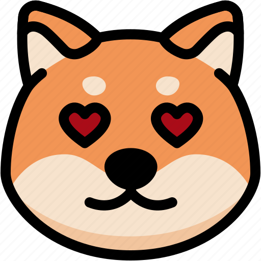 Emoji, emotion, expression, face, feeling, love, shiba icon - Download on Iconfinder