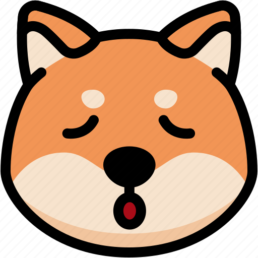 Emoji, emotion, expression, face, feeling, relax, shiba icon - Download on Iconfinder
