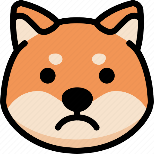 Emoji, emotion, expression, face, feeling, sad, shiba icon - Download on Iconfinder