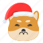 christmas, dog, emoticon, shiba, upset 