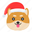 christmas, dog, emoticon, shiba, smile 