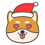 christmas, dog, emoticon, love, shiba 