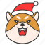 angry, christmas, dog, emoticon, shiba 