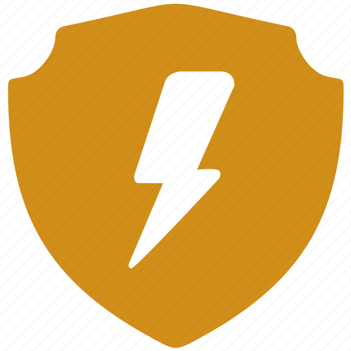 Electric, energy, safety, shield, shock icon - Download on Iconfinder