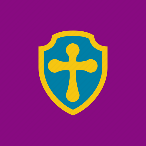 Shield, cross, guard, protection, shape icon - Download on Iconfinder