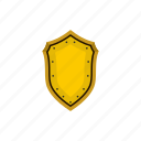 gold, heraldic, medieval, protection, retro, security, shield