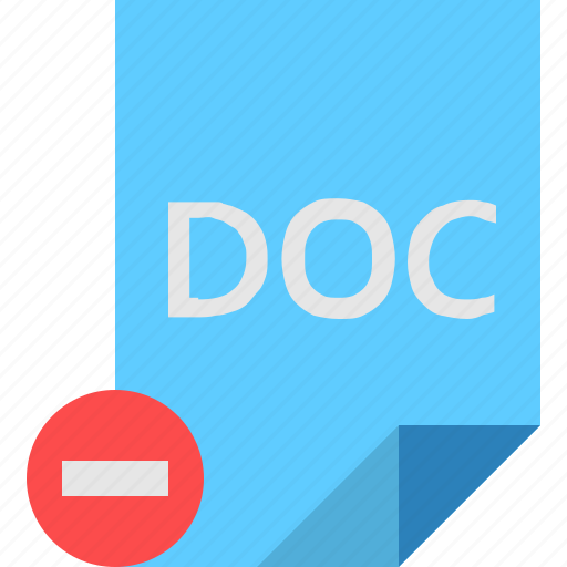 Doc, file, remove icon - Download on Iconfinder
