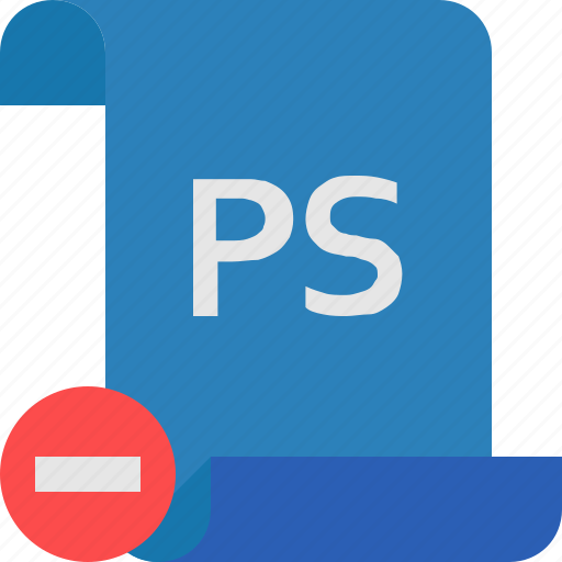 File, photoshop, remove icon - Download on Iconfinder