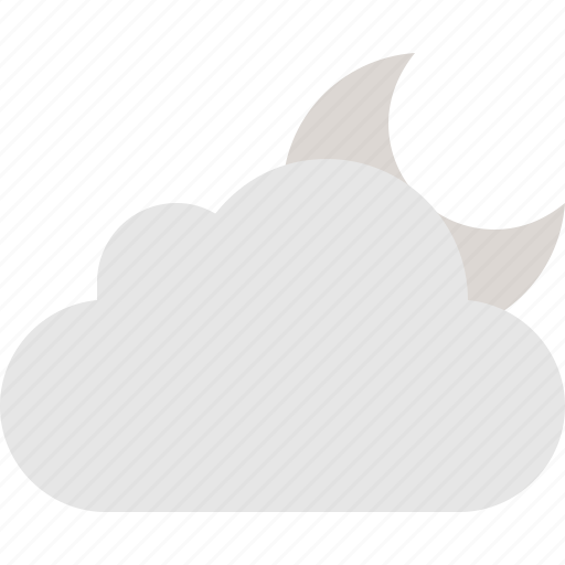 Cloud, cloudy, moon, night icon - Download on Iconfinder