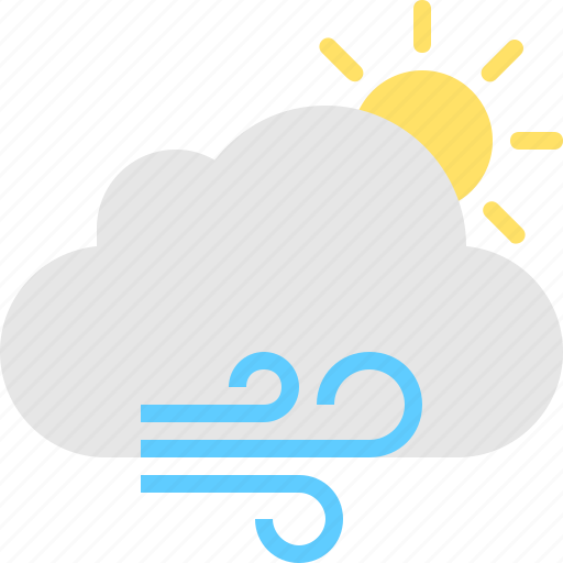 Cloud, day, sun, windy icon - Download on Iconfinder