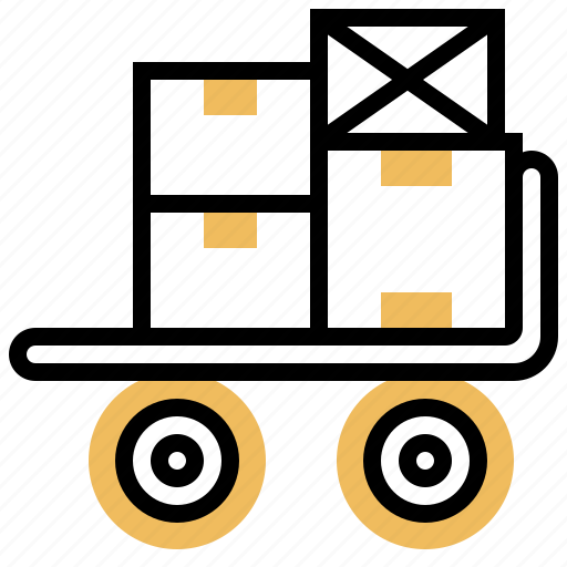 Boxes, cart, package, parcel, warehouse icon - Download on Iconfinder