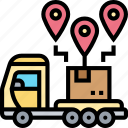 aggregate, shipment, location, route, destination