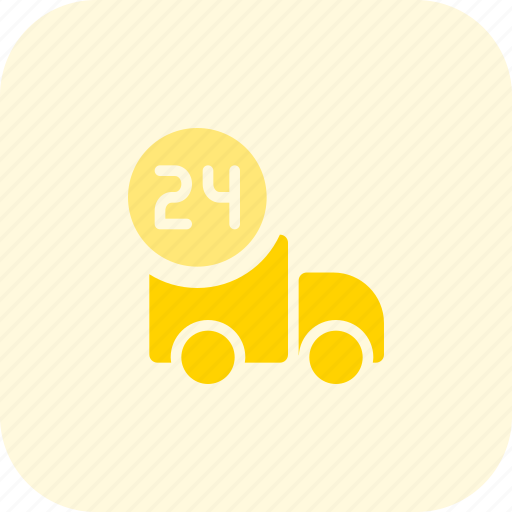 Truck, shipping, 24 hours, vehicle icon - Download on Iconfinder