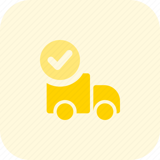 Truck, shipping, tick mark, transport icon - Download on Iconfinder