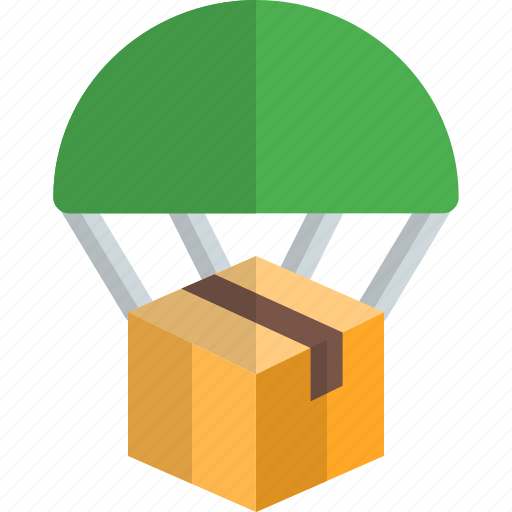 Parachute, delivery, shipping, box icon - Download on Iconfinder