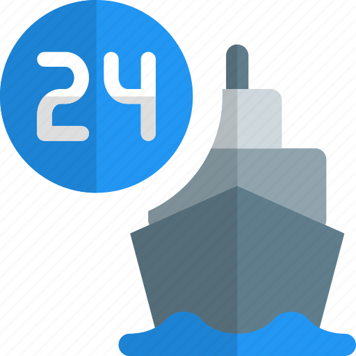 Ship, shipping, 24 hours, sea icon - Download on Iconfinder