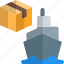 ship, box, shipping, sea 