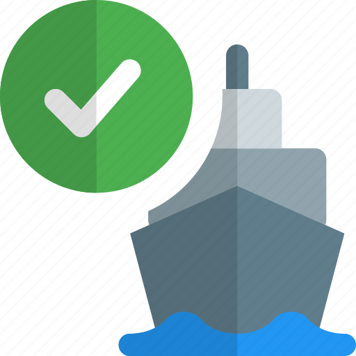 Ship, shipping, approved, okay, sea icon - Download on Iconfinder