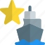 ship, star, shipping, sea 