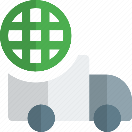Truck, globe, shipping, international icon - Download on Iconfinder