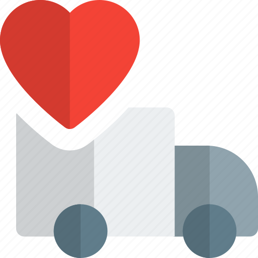 Truck, heart, shipping, delivery icon - Download on Iconfinder