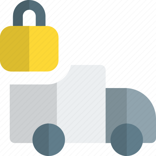 Truck, lock, shipping, security icon - Download on Iconfinder