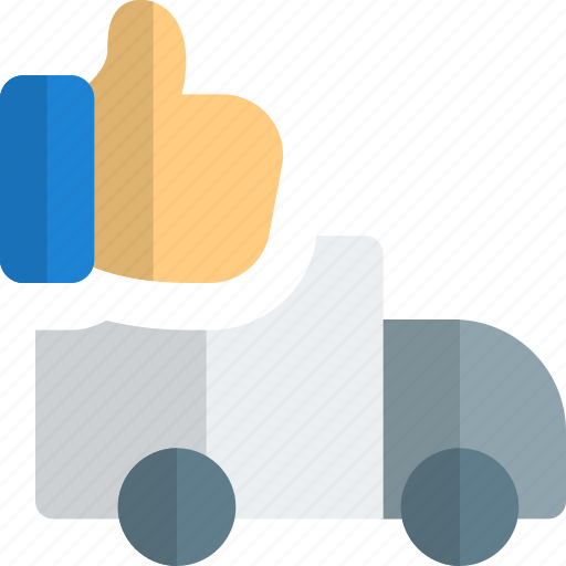 Truck, shipping, thumbs up, vehicle icon - Download on Iconfinder