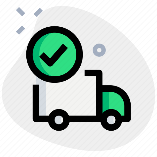 Truck, shipping, vehicle, tick mark icon - Download on Iconfinder