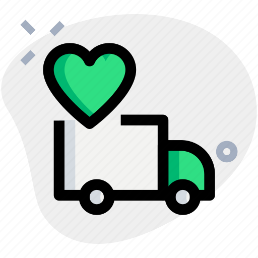 Truck, heart, shipping, transport icon - Download on Iconfinder