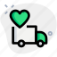 truck, heart, shipping, transport 