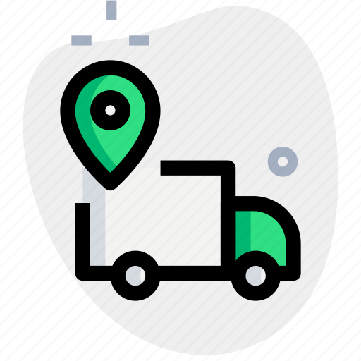Truck, pin, shipping, location icon - Download on Iconfinder