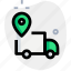 truck, pin, shipping, location 