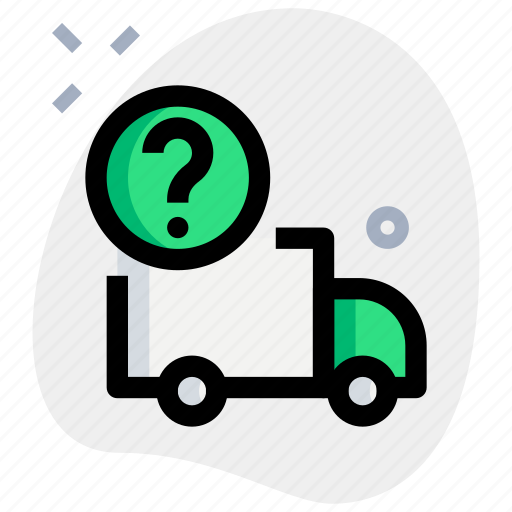 Truck, shipping, question mark icon - Download on Iconfinder