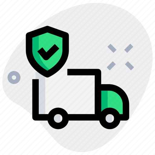 Truck, shield, shipping, tick mark icon - Download on Iconfinder