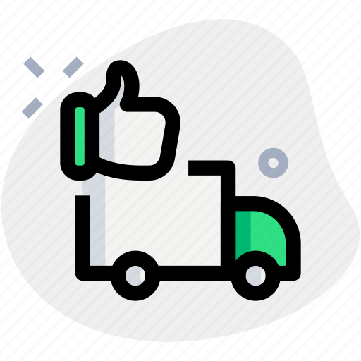 Truck, shipping, thumbs up, okay icon - Download on Iconfinder