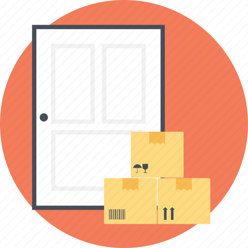 Cargo service, delivery at door, door to door deliveries, doorstep delivery, home delivery icon - Download on Iconfinder