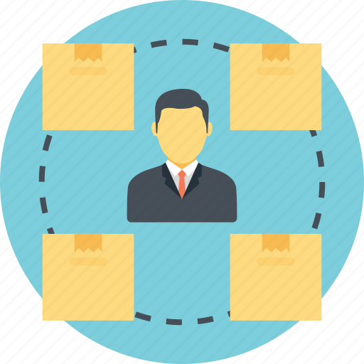 Delivery management, delivery processing, freight man, product head, warehouse manager icon - Download on Iconfinder