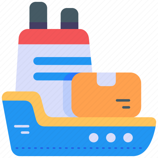 Boat, cargo, container, delivery, logistics, ship icon - Download on Iconfinder