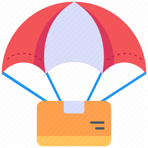 Box, delivery, parachute, parachuted, parachutes icon - Download on Iconfinder
