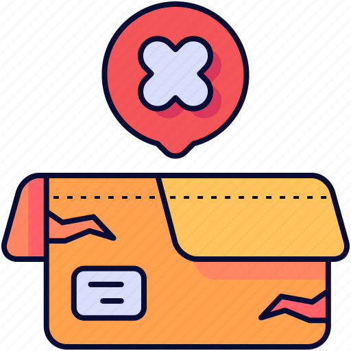 Box, broken, damage, fragile, package icon - Download on Iconfinder