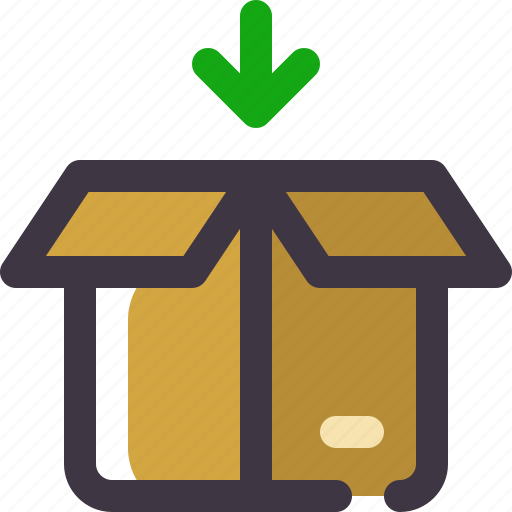 Box, delivery, shipping, down, package, logistic icon - Download on Iconfinder