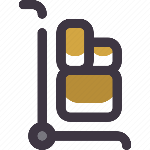 Delivery, package, box, trolley, shipping, logistic icon - Download on Iconfinder