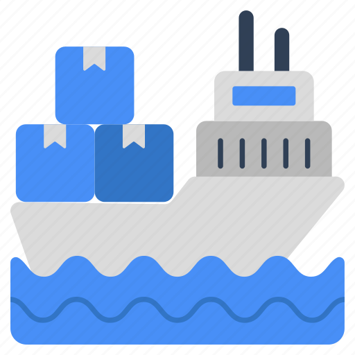 Cargo boat, cargo ship, watercraft, water logistic, water shipment icon - Download on Iconfinder